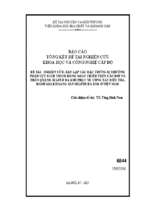 Nghiên cứu xác lập các đặc trưng dị trường phân cực kích thích dòng xoay chiều trên các đối và thân quặng sulfur đa kim phục vụ công tác điều tra đánh giá khoáng sản sulfur đa kim ở việt nam