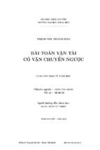 Bài toán vận tải có vận chuyển ngược