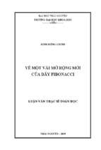 Về một vài mở rộng mới của dãy fibonacci