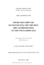 Phương pháp chiếu cho bài toán bất đẳng thức biến phân trên tập điểm bất động của một ánh xạ không giãn