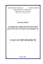 Giải pháp phát triển hệ thống phân phối hàng nông sản vùng đông nam bộ hiện nay