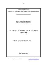 Lý thuyết mã hóa và vấn đề xác minh thông tin