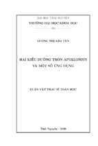 Hai kiểu đường tròn apllonius và một số ứng dụng