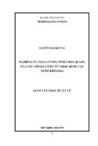 Nghiên cứu tăng cường tính chất quang của các chấm lượng tử cdzns bằng các nano kim loại