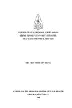 Assessment of nutritional status among ethnic minority university students thai nguyen province vietnam