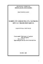 Nghiên cứu ảnh hưởng của tải trọng đến các thành phần khí xả