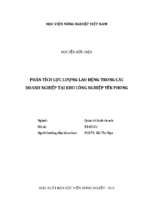 Phân tích lực lượng lao động trong các doanh nghiệp tại khu công nghiệp yên phong  