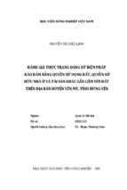 đánh giá thực trạng đăng ký biện pháp bảo đảm bằng quyền sử dụng đất, quyền sở hữu nhà ở và tài sản khác gắn liền với đất trên địa bàn huyện yên mỹ, tỉnh hưng yên  