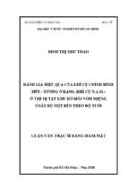 đánh giá hiệu quả của khí cụ chỉnh hình mũi – xương ổ răng (khí cụ n.a.m.) ở trẻ dị tật khe hở môi vòm miệng toàn bộ một bên theo độ tuổi