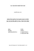 Phân tích quản lý chi ngân sách xã trên địa bàn huyện kiến xương, tỉnh thái bình  