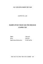 Nghiên cứu kỹ thuật bảo tồn tinh dịch gà đông tảo  