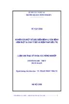 Nghiên cứu một số đặc điểm bệnh lí của bệnh viêm ruột ỉa chảy ở bò và biện pháp điều trị