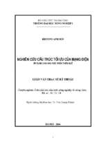 Nghiên cứu cấu trúc tối ưu của mạng điện áp dụng cho khu vực thừa thiên huế