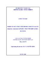 Nghiên cứu một số đặc điểm sinh học sinh sản ngao dầu meretrix (linnaeus, 1758) ở vùng biển cát hải   hải phòng