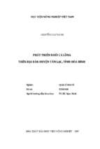 Phát triển nuôi cá lồng trên địa bàn huyện tân lạc, tỉnh hòa bình  