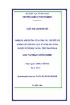 đánh giá ảnh hưởng của công tác chuyển đổi ruộng đất đến hiệu quả sử dụng đất nông nghiệp huyện hà trung   tỉnh thanh hoá