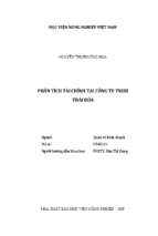 Phân tích tài chính tại công ty trách nhiệm hữu hạn thái hòa  