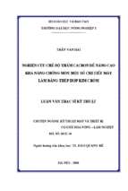 Nghiên cứu chế độ thấm cacbon để nâng cao khả năng chống mòn một số chi tiết máy làm bằng thép hợp kim crôm