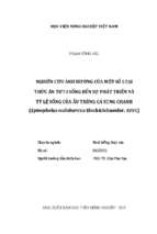 Nghiên cứu ảnh hưởng của một số loại thức ăn tươi sống đến sự phát triển và tỷ lệ sống của ấu trùng cá song chanh (epinephelus malabaricus blochamp;schneider, 1801)  