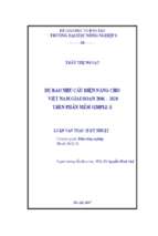 Dự báo nhu cầu điện năng cho việt nam giai đoạn 2006 2020 trên cơ sở phần mềm simplee