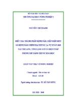 điều tra thành phần bệnh nấm, diễn biến một số bệnh nấm chính hại thuốc lá vụ xuân 2005 tại chi lăng, tỉnh lạng sơn và biện pháp phòng trừ bằng thuốc hoá học