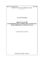 Khảo sát giá trị của hệ thống milan trong báo cáo kết quả tế bào bệnh học tuyến nước bọt