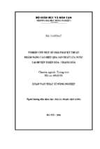 Nghiên cứu một số giải pháp kỹ thuật nhằm nâng cao hiệu quả sản xuất lúa nước tại huyện thiệu hoá   thanh hoá