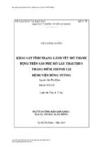 Khảo sát tình trạng lành vết mổ thành bụng trên sản phụ mổ lấy thai theo thang điểm asepsis tại bệnh viện hùng vương