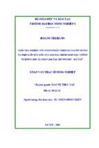điều tra nghiên cứu thành phần thiên địch (côn trùng và nhện lớn bắt mồi) của một số loài sâu hại chính trên cây đậu tương vụ đông 2005, vụ xuân 2006 tại chương mỹ   hà tây
