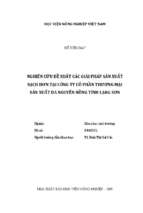 Nghiên cứu đề xuất các giải pháp sản xuất sạch hơn tại công ty cổ phần thương mại sản xuất da nguyên hồng tỉnh lạng sơn  