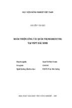 Hoàn thiện công tác quản trị marketing tại vnpt bắc ninh  