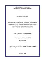 đánh giá các loại hình sử dụng đất nông nghiệp có hiệu quả cao và đề xuất khả năng mở rộng ở huyện đông hưng tỉnh thái bình