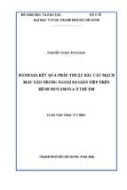 đánh giá kết quả phẫu thuật bắc cầu mạch máu não trong ngoài sọ gián tiếp trên bệnh moyamoya ở trẻ em