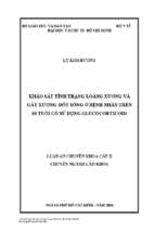 Khảo sát tình trạng loãng xương và gãy xương đốt sống ở bệnh nhân trên 60 tuổi có sử dụng glucocorticoid