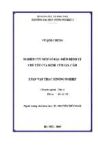 Nghiên cứu một số đặc điểm bệnh lý chủ yếu của bệnh cúm gia cầm
