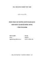 Phân tích chi thường xuyên ngân sách nhà nước tại huyện đông hưng tỉnh thái bình  