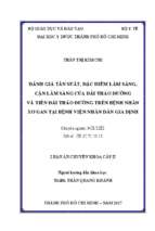 đánh giá tần suất, đặc điểm lâm sàng, cận lâm sàng của đái tháo đường và tiền đái tháo đường trên bệnh nhân xơ gan tại bệnh viện nhân dân gia định