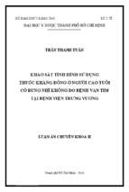 Khảo sát tình hình sử dụng thuốc kháng đông ở người cao tuổi có rung nhĩ không do bệnh van tim tại bệnh viện trưng vương