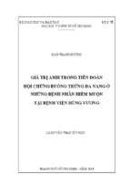 Giá trị amh trong tiên đoán hội chứng buồng trứng đa nang ở những bệnh nhân hiếm muộn tại bệnh viện hùng vương