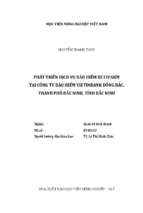 Phát triển dịch vụ bảo hiểm xe cơ giới tại công ty bảo hiểm viettinbank đông bắc, thành phố bắc ninh, tỉnh bắc ninh  