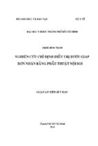 Nghiên cứu chỉ định diều trị bướu giáp đơn nhân bằng phẫu thuật nội soi