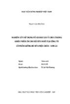 Nghiên cứu sử dụng vỏ chanh leo ủ chua trong khẩu phần ăn cho bò sữa nuôi tại công ty cổ phần giống bò sữa mộc châu   sơn la  
