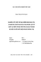 Nghiên cứu một số đặc điểm sinh học của vi khuẩn streptococcus suis phân lập từ lợn tại một số địa phương ngoại thành hà nội và đề xuất biện pháp phòng trị  