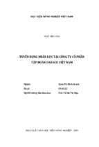 Tuyển dụng nhân lực tại công ty cổ phần tập đoàn dabaco việt nam  