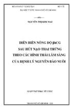 Diễn biến nồng độ βhcg sau hút nạo thai trứng theo các hình thái lâm sàng của bệnh lý nguyên bào nuôi