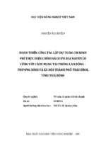 Hoàn thiện công tác lập dự toán chi kinh phí thực hiện chính sách ưu đãi người có công với cách mạng tại phòng lao động thương binh và xã hội thành phố thái bình, tỉnh thái bình  