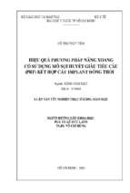 Hiệu quả phương pháp nâng xoang có sử dụng mô sợi huyết giàu tiểu cầu (prf) kết hợp cấy implant đồng thời