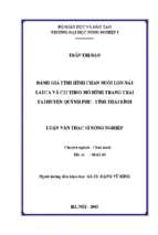 đánh giá tình hình chăn nuôi lợn nái lai ca và c22 theo mô hình trang trại tại huyện quỳnh phụ   tỉnh thái bình