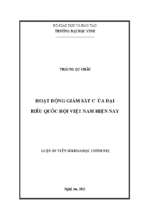 Hoạt động giám sát của đại biểu quốc hội việt nam hiện nay