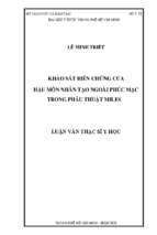 Khảo sát biến chứng của hậu môn nhân tạo ngoài phúc mạc trong phẫu thuật miles